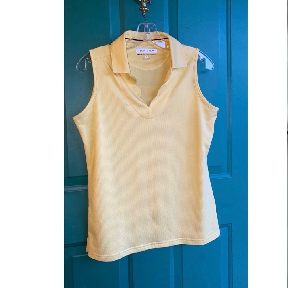 Pebble Beach Yellow Sleeveless Top